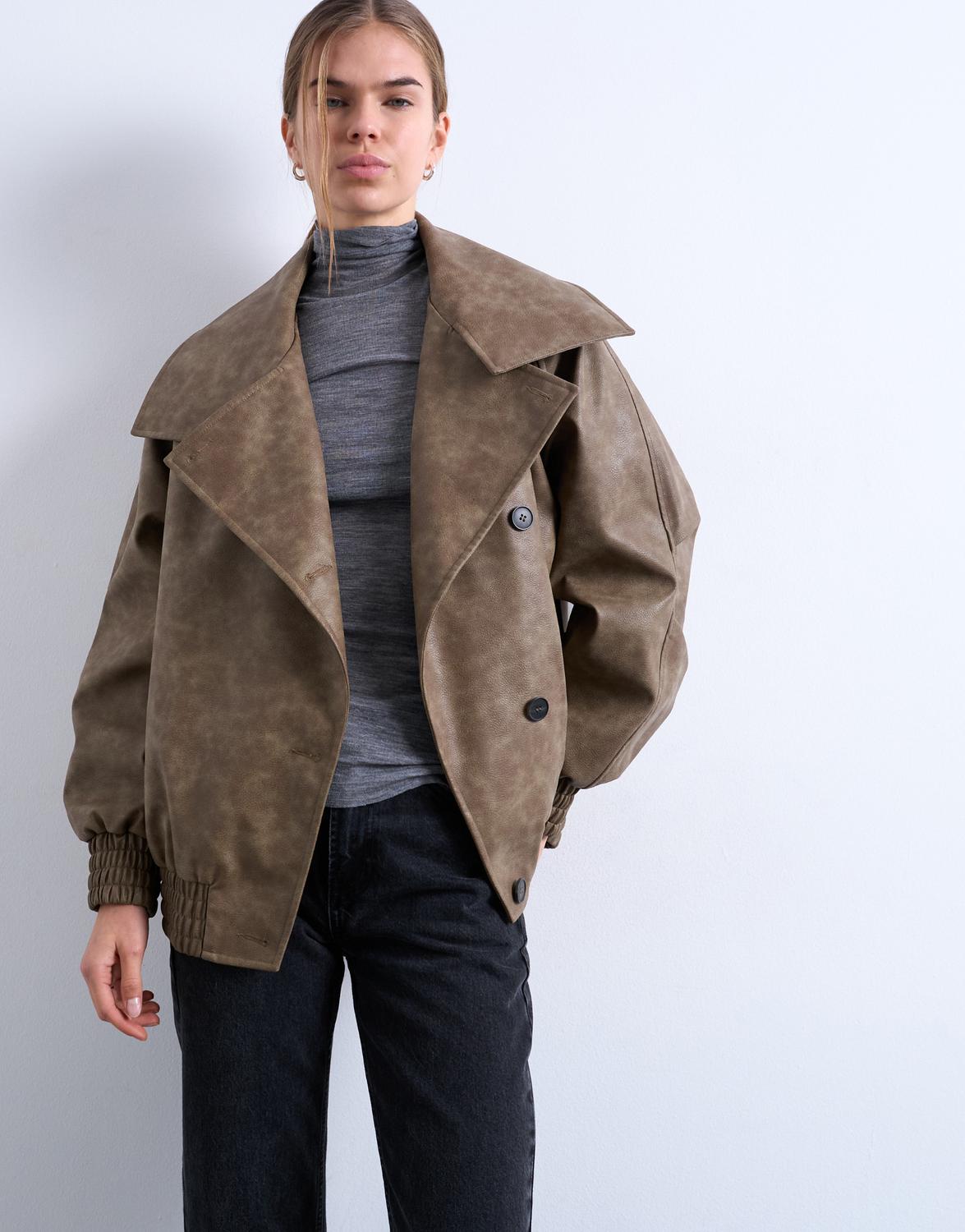 TSOLIVIA FAUX BOMBER JACKET